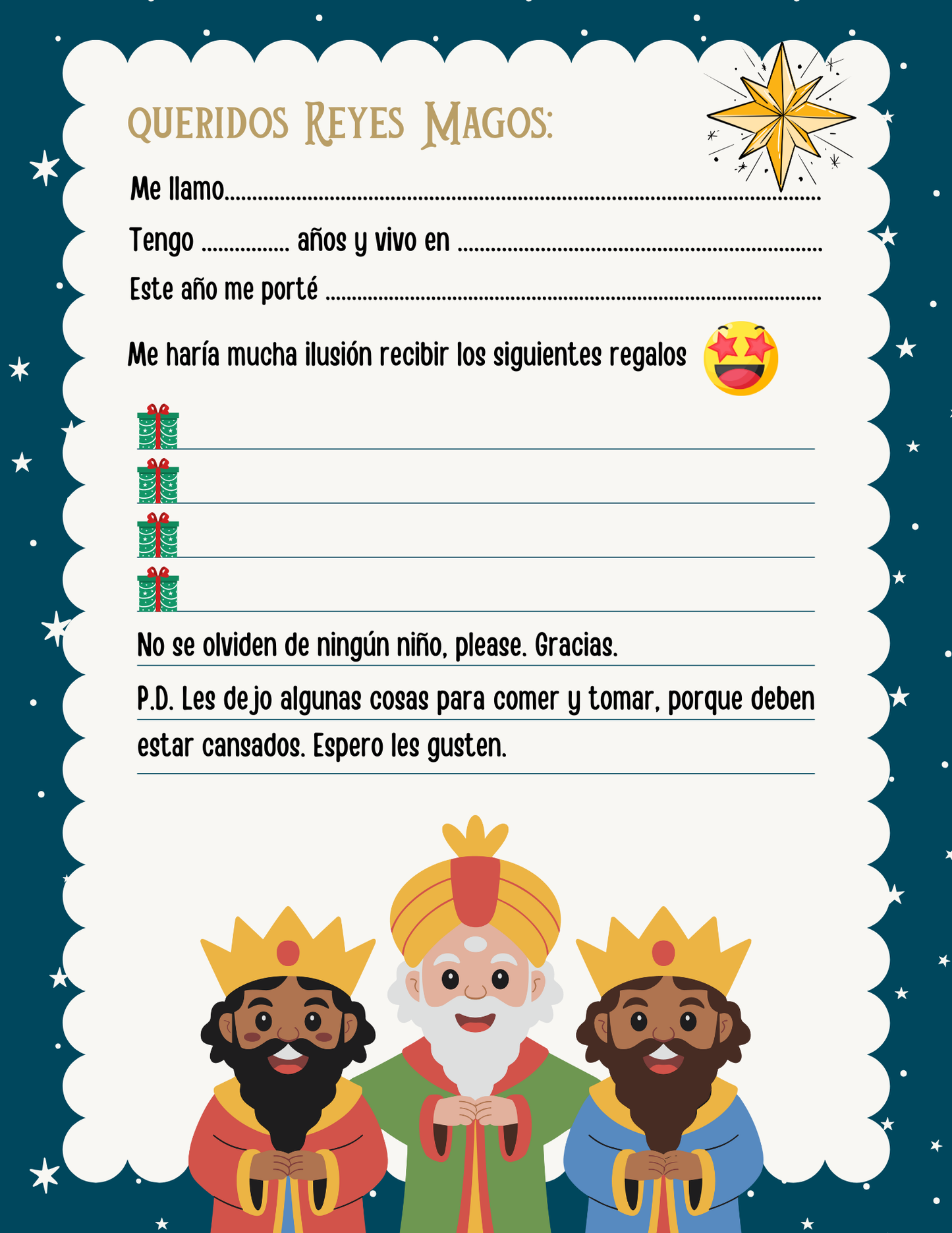Carta para Reyes (z)
